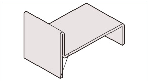 ボード止め金具（ボックス型段付きビーム用）の図